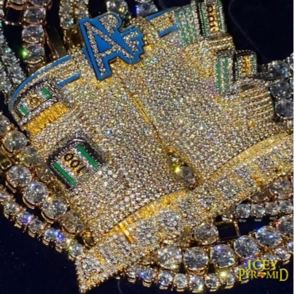 APF All Pocket Full Money Silver Color Design Pendant - Picture 3 of 5